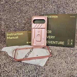 DEXNOR Shield Phone Case for Google Pixel 8 Pro Rose Gold Kickstand Rugged